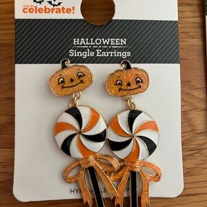Halloween Pumpkin and Swirl Earrings